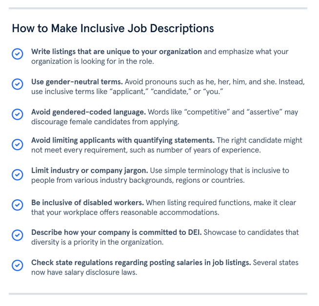 How to Make Inclusive Job Descriptions [Checklist]