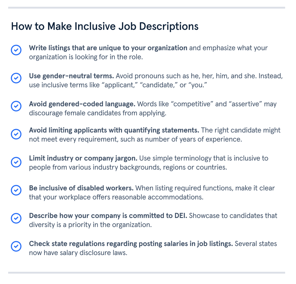 How to Make Inclusive Job Descriptions [Checklist]