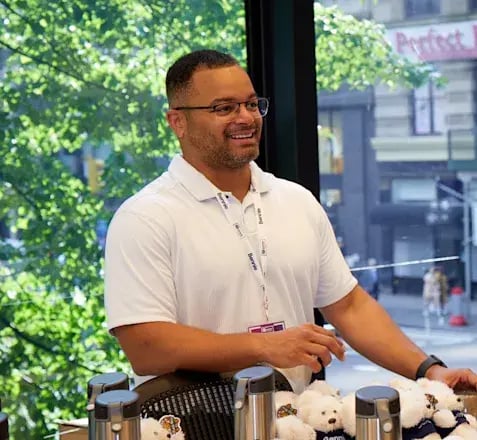 A Bennie team member at an event
